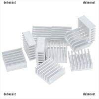 【คุณภาพสูง】[⭐ dehonest] 10pcs 14*14*6mm Aluminum heatsink electronic chip radiator cooler[th]