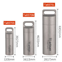 TITANIUM MINI SEALED Waterproof Storage pill perfume Case pendants EDC Tools เป็นมิตรกับสิ่งแวดล้อม Home out. door pill hot