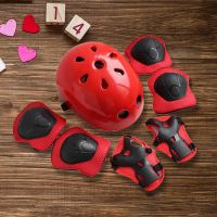 【hot】！ 7Pcs/set Children Set Knee Helmet Elbow Wrist Protector Protection for Cycling Skating