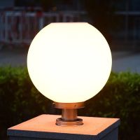 ☫ Solar lamp outdoor lighting Led pillar light Garden lamp pillar Lamp Door pillar light Cottage yard Fence Light stainless steel base park light