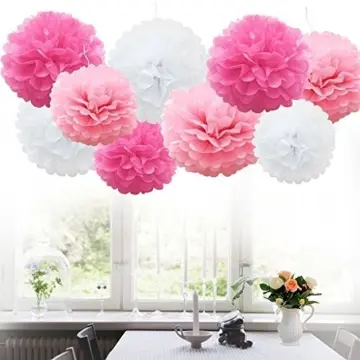 5PCS Handmade 6''(15CM) Tissue Paper Pom Poms Paper Flower Ball