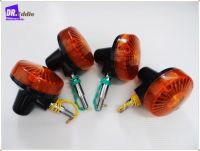 SUZUKI TS100 TS100C TS100N  TURN SIGNAL LH&amp;RH SET (4 PCS)  # ไฟเลี้ยว หน้า-หลัง  (ฝาครอบไฟสีส้ม) ซ้าย-ขวา 1 ชุด (4 ดวง)