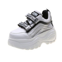 Thick Bottom Chunky Sneakers Women White Black Patchwork High Platform Shoes Woman Casual Autumn Winter Wedges Footwear