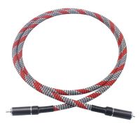 OFC Silver Plated Digital Coaxial Cable Carbon Fiber RCA Plug HiFi Audio Decoding Cable