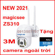 Camera giám sát không dây ngoài trời Magicsee ZS310 kèm thẻ nhớ xoay 360 độ