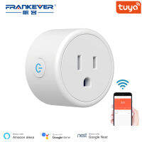 FrankEver Mini US Wifi Smart Plug Surge Protector 110-230V Voice Control Timer Smart Socket Work with Alexa Home Tuya