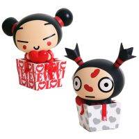 ตุ๊กตา Pucca Garu สถานะคงที่โมเดลตกแต่งโต๊ะกระปุกออมสินพิกกี้ลายการ์ตูนน่ารักของสะสมชุดเครื่องมือของเล่น