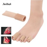 Arihol Silicone Gel Toe Sleeves Pads Cuttable Fabric Finger Toe Tubes Protectors for Feet Pain Relief  Corn  Callus Shoes Accessories