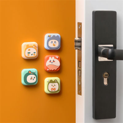 Decorative Door Stopper Soft Door Bumper Self-adhesive Wall Protector Mute Anti-shock Stickers Cartoon Door Stopper
