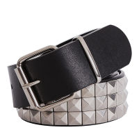 Shiny Pyramid Fashion Rivet Belt Men&amp;Womens Studded Belt Punk Rock With Pin Buckle Free Shipping