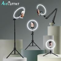 Acecorner Selfie Ring Light Photography Lighting LED Rim of Lamp with Mobile Holder Large Tripod Stand for Youtube Tiktok Tok