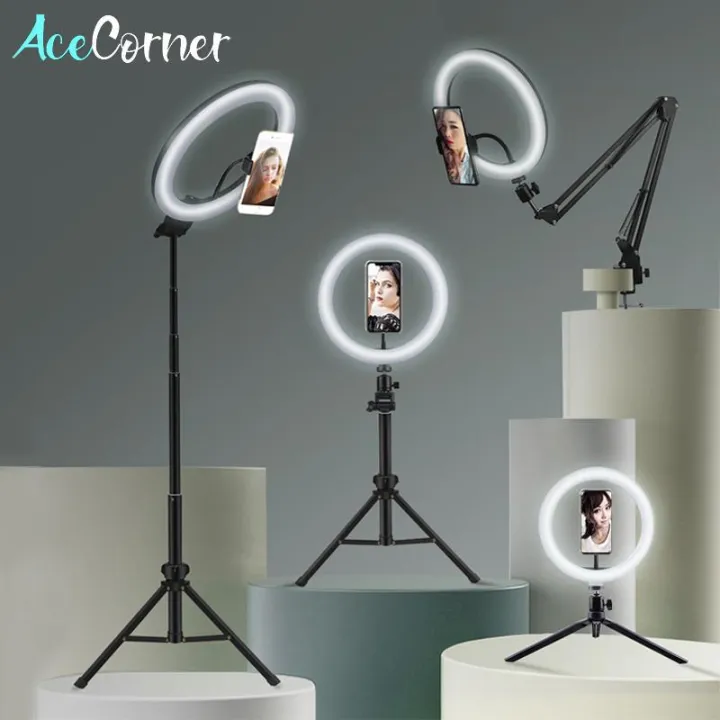acecorner-selfie-ring-light-photography-lighting-led-rim-of-lamp-with-mobile-holder-large-tripod-stand-for-youtube-tiktok-tok