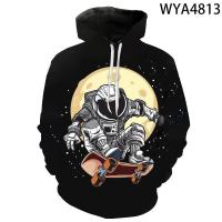 Astronaut Starry Sky Hoodies Fashion Men Women Children 3D Printed Streetwear Pullover Long Sleeve Boy Girl Kids Sweatshirt Coat