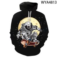 2023 style  Astronaut Starry Sky 3D Printed Hoodies Cool Sweatshirts Men Women ren     Pullover Coat，can be customization