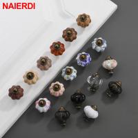 【CW】 NAIERID 10PCS 30mm Handles Hand painted Cabinet Closet Door Drawer Knobs Wine Cupboard Wardrobe Pulls