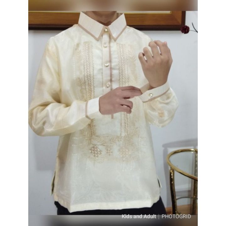 BARONG TAGALOG FOR MEN PURE EMBROIDERED WITH COLLAR | Lazada PH