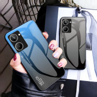 สำหรับ Realme 10 Realme10 Pro + เคสกระจกนิรภัยหรูหรา Gradient ฝาหลังซิลิโคนอ่อนนุ่มกรอบเคสโทรศัพท์สำหรับ Realme 10 4G-tw4f