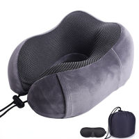 U Shaped Sleeping Airplane Pillow Cervical Healthcare Bedding Memory Foam Neck Pillows Soft Travel Pillow Massage Neck Pillow