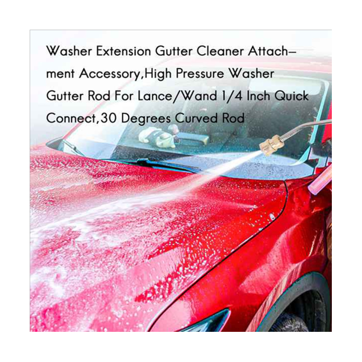 2piece-washer-extension-gutter-cleaner-attachment-high-pressure-washer-gutter-rod-for-lance-wand-1-4-inch-quick-connect