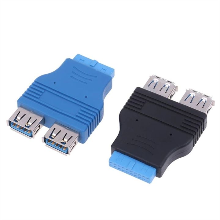 Squsx Double Female Usb Female Connector Adapter Usb Female To 20 Pin Data Transfer Motherboard 