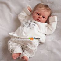 hot！【DT】►◈◙  45cm Elijah Bebe Reborn Painted Lifelike Real Baby Boy With Rooted Hair Cuddly Newborn muñecas reborn