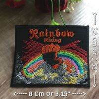 Rainbow ตัวรีดติดเสื้อ อาร์มรีด อาร์มปัก ตกแต่งเสื้อผ้า หมวก กระเป๋า แจ๊คเก็ตยีนส์ Rock Iron on Embroidered Patch