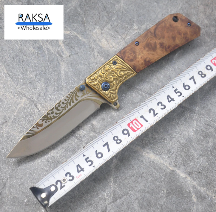 raksa-wholesale-chongming-knife-รุ่นcm71-มีดพับ-มีดพกพา-มีดเดินป่า-มีดสวยงาม-ลวดลายเอกลักษณ์สวยงามน่าสะสม-ยาว-8-3-นิ้ว-cm001-nc