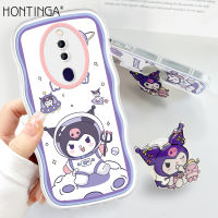 (ผู้ถือฟรี) hontinga ปลอกกรณีสำหรับ OPPO F11 Pro F1S F7 Pro F9 F3 Lite F5 F5 Plus F5 Youth Case ใสการ์ตูน Kuromi Soft ซิลิโคนกันกระแทกกรณียางกลับฝาครอบโทรศัพท์ Softcase สำหรับหญิง