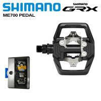 SHIMANO บันได ME700 GRX SPD Trail เหยียบแบบปรับได้เสถียรพร้อมพื้นผิวกว้าง11สปีดสำหรับจักรยาน Enduro จักรยานเสือภูเขา MTB สีดำ