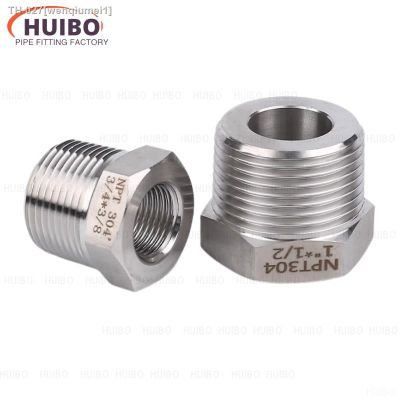 ❁ 1pcs High Pressure Reducing Bushing NPT PT Thread Pipe Fitting 1/8 1/4 3/8 1/2 3/4 1 1-1/4 Adapter 304 Stainless Steel Connector