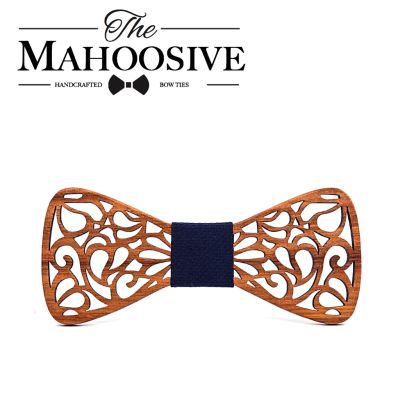◙✆❁ Mahoosive New Floral Wood Bow Ties for Men Bowtie Hollow Butterflies Wedding suit wooden bowtie Shirt krawatte Bowknots Slim tie