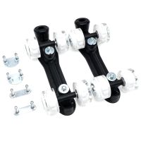 Four-Wheel Double Row Roller Skate Bracket Set,Multifunction Roller Skate Accessories With Luminous Wheel