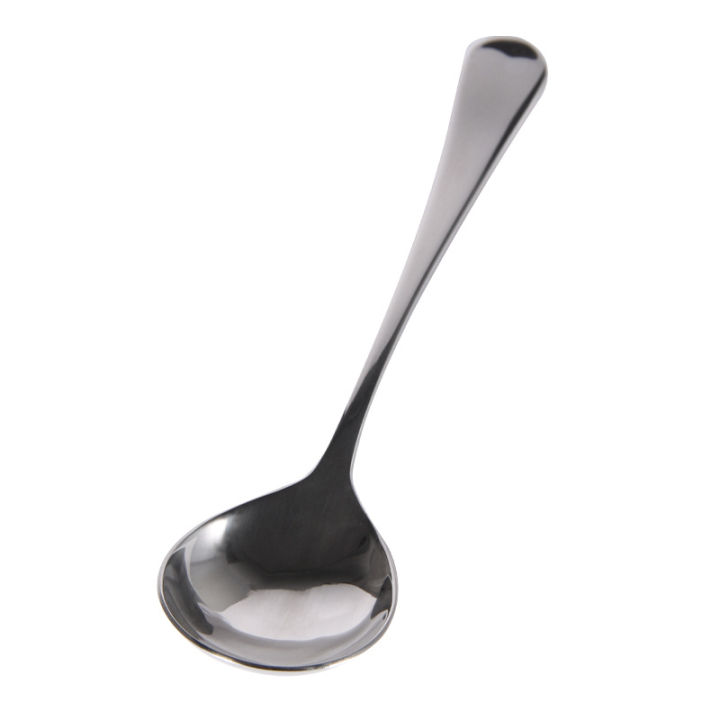1Pcs Coffee Cup Measuring Spoon 304 Stainless Steel Tasting Spoon Barista Evaluation Round Long Handle Spoon Kitchen Table Spoon