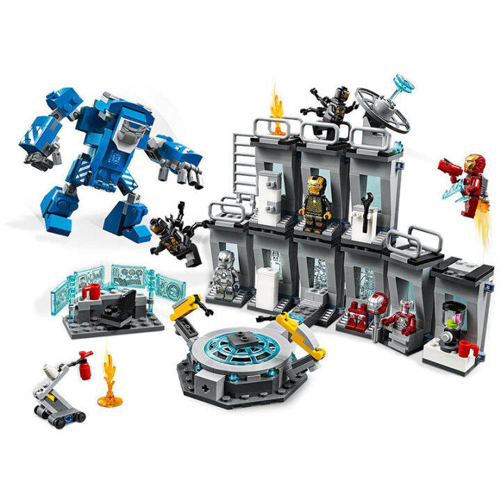 lego-76125-assembled-avengers-4-series-iron-man-mecha-showroom-boys-and-childrens-toys-marvel