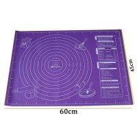 แผ่นซิลิโคน45X60cm แผ่นรองอบใหญ่พิเศษแผ่นสำหรับอบแผ่นเครื่องมือทำครัวสำหรับรีดแป้งแป้งพิซซ่าแผ่นรองอบแบบนอนสติ๊ก