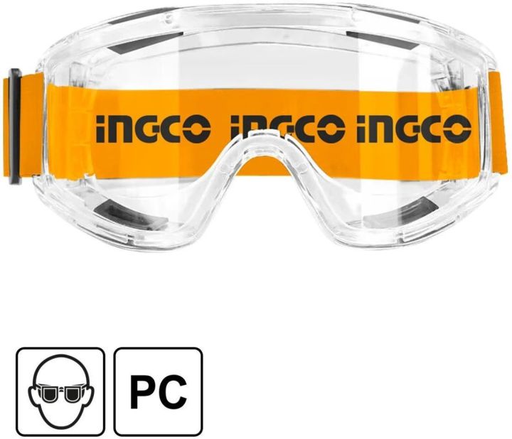 ingco-แว่นตานิรภัย-safety-goggles-รุ่น-hsg10-กรอบแว่น-ผลิตจากวัสดุ-pvc-นุ่ม-ยืดหยุ่น-เบา-ใส่สบาย-ของแท้-100