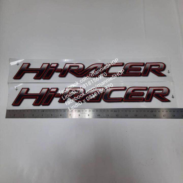 สติ๊กเกอร์ดั้งเดิมติดแก้มท้ายรถ-mazda-bt50-คำว่า-hi-racer-คำว่า-hiracer-คำว่า-hi-racer-ติดรถ-แต่งรถ-มาสด้า-sticker