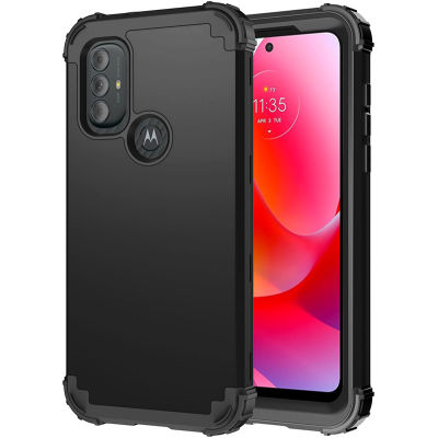 เกรดทหารทนทาน Heavy Duty Dual Layer Hard PC Soft TPU Hybrid ป้องกันเคสกันกระแทกสำหรับ Motorola Moto G Power, Moto G Stylus, Moto G 5G, Moto G Power, Moto One 5G,moto G บริสุทธิ์ Moto Edge