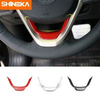 SHINEKA Car ABS Steering Wheel Decoration Trim Stickers for Jeep Cherokee Grand Cherokee 2014-2016 Car Styling Accessories