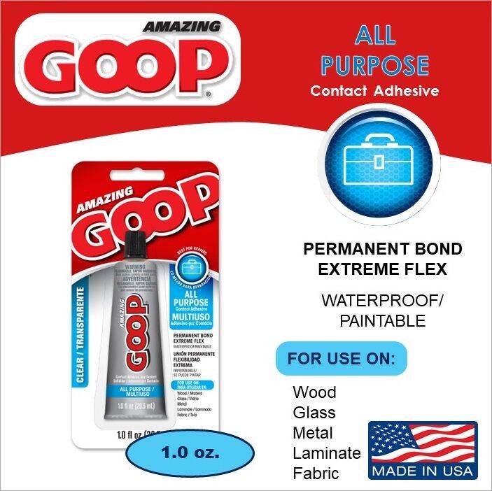Amazing GOOP All Purpose Contact Adhesive, Clear, 1.0 fl oz. (29.5 ml