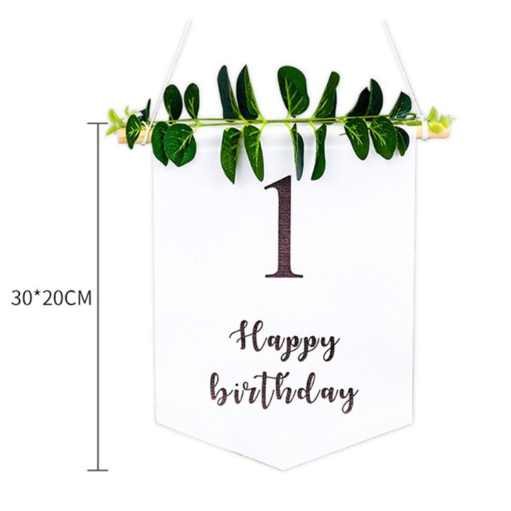 spring-natural-style-1-9th-birthday-banners-with-green-leaves-happy-birthday-party-decorations-digital-hanging-flag-baby-shower
