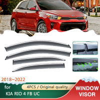 รถ Windows Visors สำหรับ KIA RIO 4 FB UC ซีดาน2018 ~ 2022อุปกรณ์เสริม2019กันสาด Sun Rain e Shades Guard Deflector Windshie