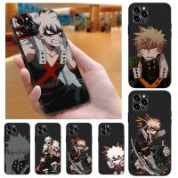 {digital technology} Katsuki Bakugo My Hero Academia ซิลิโคนสีดำ Matte เคสโทรศัพท์สำหรับ IPhone 11 12 13 Mini Pro Max SE 2020 6S 7 8 Plus X Xr Xs