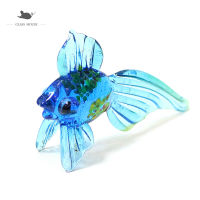 Murano Glass Tropical Fish Figurine Colorful Cute Vivid Simulation Sea Animal Craft Ornament Home Aquarium Decoration Collection