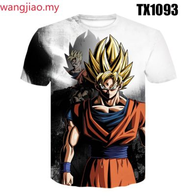 Support wholesale New Dragon Ball Z Harajuku T Shirt Men Fashion Casual Tshirt 3D Printed Goku Men T-shirt Anime T-shirt