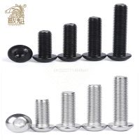 ┅❣ 10/50pcs M2 M2.5 M3 M4 M5 M6 304 A2-70 Stainless Steel Black grade 10.9 ISO7380 Hexagon Hex Socket Head Button Allen Bolt Screw