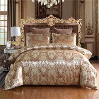 ❄✐ High End Jacquard King Size Bedding Set Luxury European Wedding Bedding Sets Queen American Satin Double Duvet Cover Set 220x240