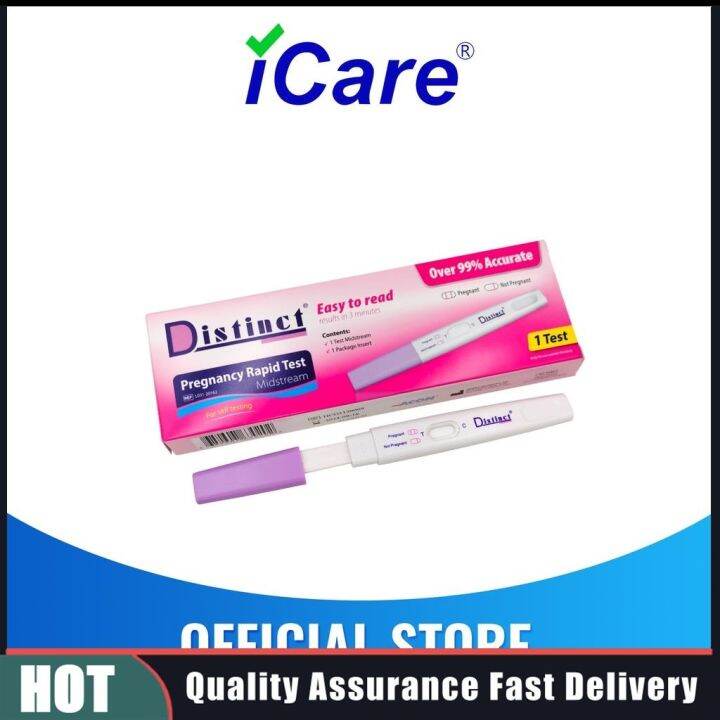 iCare® Distinct Pregnancy Rapid Test Midstream Discreet Packaging Over