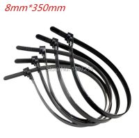 New 2015 Multifunction 100 pcs/lot 8x350 mm Releasable Nylon Cable Tie Zip Ties Black Free Shipping