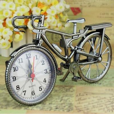 【Worth-Buy】 นาฬิกาตกแต่งบ้านตั้งโต๊ะสร้างสรรค์รูปร่างจักรยานตัวเลขอารบิกวินเทจ